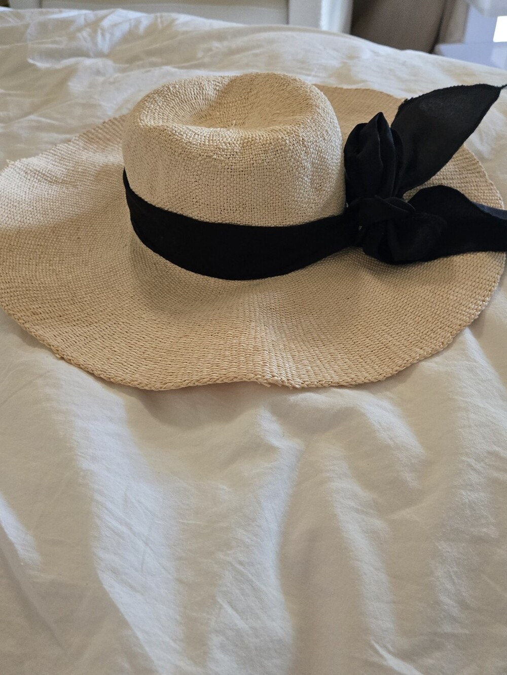 Scala Straw Sun Hat with Black Bow